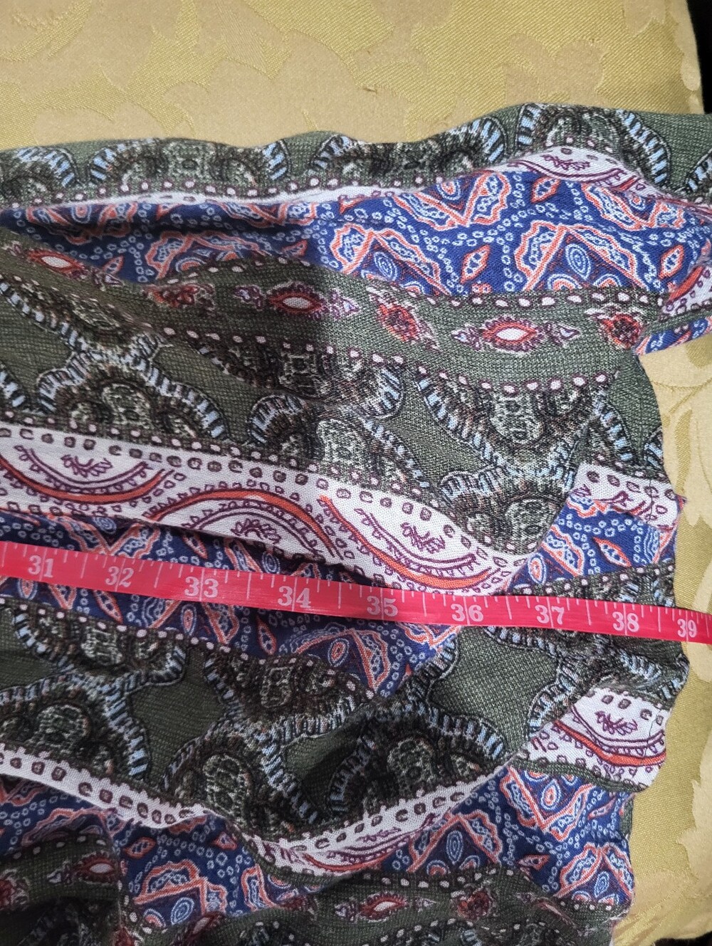 Boho Floral Patchwork Dress - Olive & Mauve - Picture 4 of 5